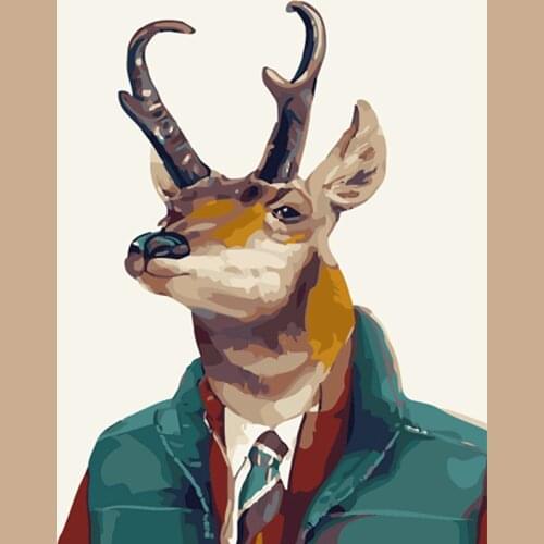 DIY Painting By Numbers Deer Animal Kit Picture By Numbers 40x50cm Acrylic Paintings On Canvas Home Decoration Gift Wall Art