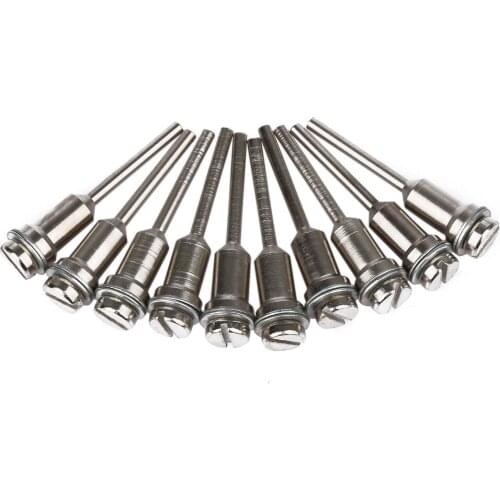 DRELD 10pc Dremel Accessories 3.17mm Shank HSS Cutting Disc Mandrel Arbor Fixed Cut-off Wheel Disc Holder for Dremel Rotary Tool