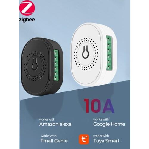 ZigBee 2 Way Control On-Off Breaker Switch Module Home Smart Switch Controller Remote Control Compatible with Voice Assistants