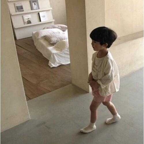 2021 new style girls boys cotton linen coat summer kids jacket