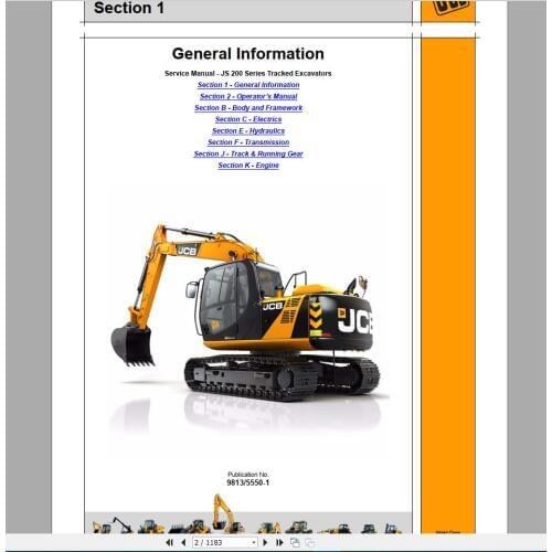 JCB Service Manuals 2019 PDF