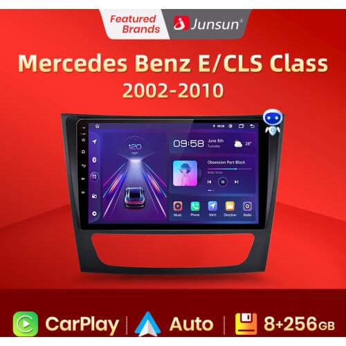 Junsun V1 Android 10.0 CarPlay Car Radio Multimedia Video Player Auto Stereo GPS For Mercedes Benz W211 2002-2010 2 din dvd