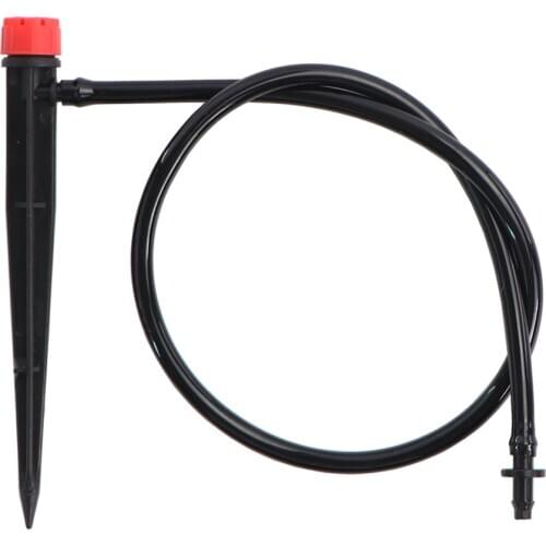 Garden Drip Irrigation Kit Fixed Holder Rotate Refraction Spray Nozzle Adjustable Flow 8 Holes Dripper Sprinkler With 1/4'' Hose