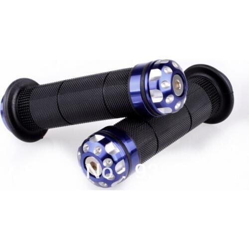 Pair Motorcycle Blue Gel Rubbber Hand Grips Dirt Sports Bike For 7/8" 22MM Handlebar For Honda Yamaha R1 Suzuki Ducati Monster