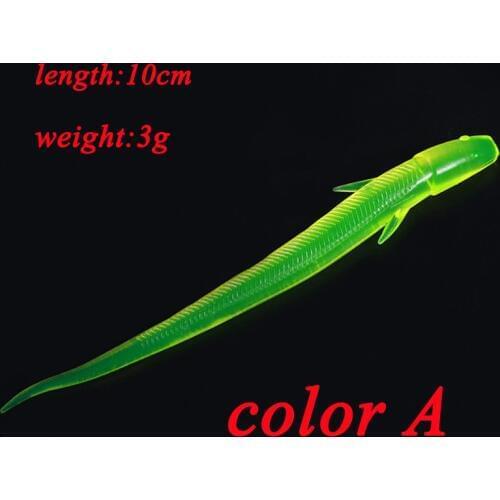 1pcs/lot soft lure bait Simulated Loach Jighead Swimbait Wobblers Artificial Tackle Silicone Worm Carp Jig Fishing 11cm 3g