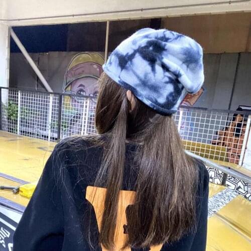 2020 The New Fashion Spring and Summer Tie-dye Men and Women Pile Up Casual Ear-protection Couples Cover Cap
