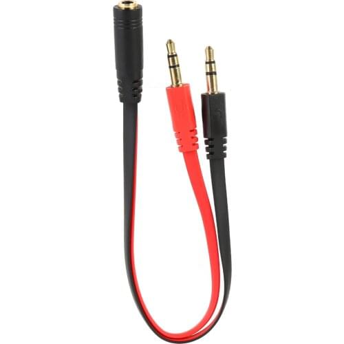 New 3.5MM Y-Splitter 1 Female To 2 Male 3.5mm Mic Audio Adapter For PC Audio Microphone Adapter