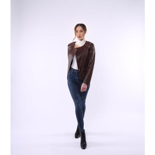 Tas Detailed Leather Jacket