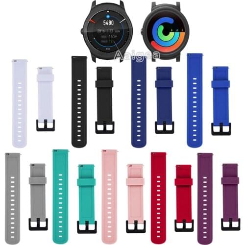 Fashion Soft Silicone Watch Strap Band For Ticwatch E Replacement New Sport Bracelet 20mm Wrist band strap Unisex for ticwatch 2
