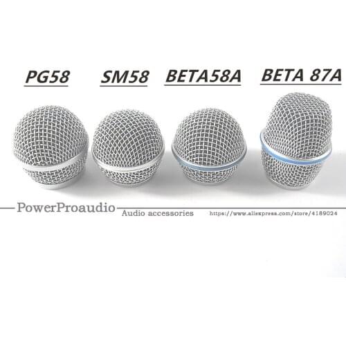 3pcs/lot Replacement Ball Head Mesh Microphone Grille Fits For PG58 beta57a beta87a beta 87 SM58 SM58S SM58LC BETA 58 BETA 58A