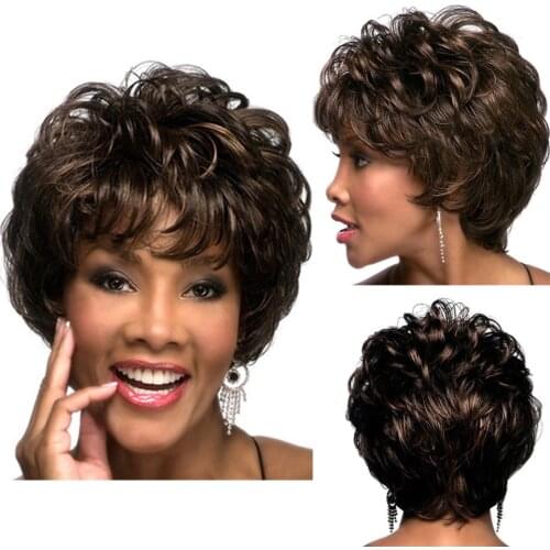 Synthetic Hair Loryana Short Synthetic Hair Wigs for Women Lace Top Wig Mix Black purple red green Natural Wigs Cosplay Wig