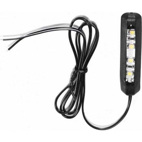 12V Car Motorcycle Led Tiny Rear Number Plate Light Lamp 4Led Number Plate Tail Light Car License Plate Decoration