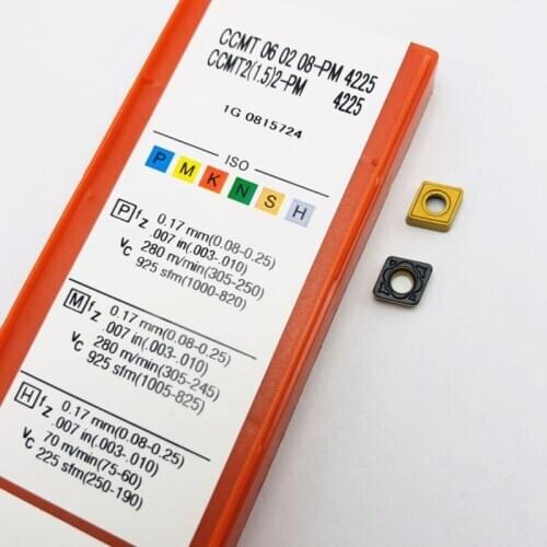 Turning tool CCMT060208 PM 4225 carbide inserts for turning metal tools lathe CCMT 060204 cutting inserts