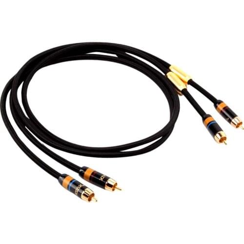 XIANZUN 1 pair of oxygen-free copper signal lines Double lotus head audio cable HiFi audio amplifier red and white 2RCA cable