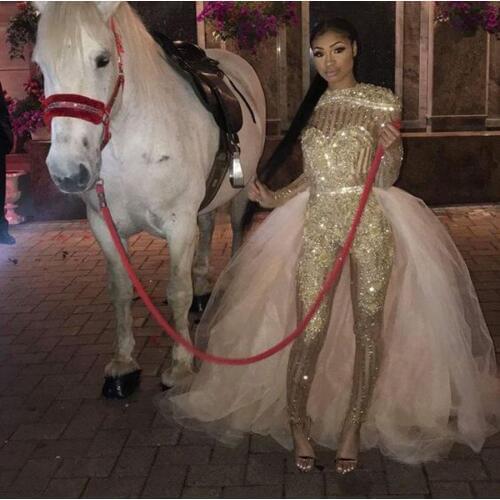 Fashion 2020 Detachable Tulle Skirts Women Tutu Over Wrap Skirt Long Tutu Overskirt Sexy See Thru Tulle Skirt