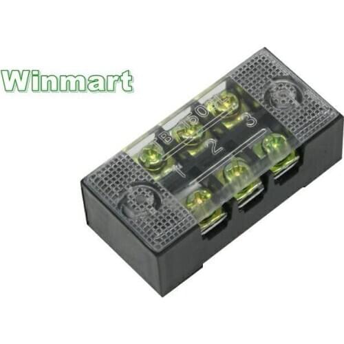 1 piece ABS shell Iron nickel plated conductor 15A 600V Fixed Terminal Blocks TB series 3-12 positions