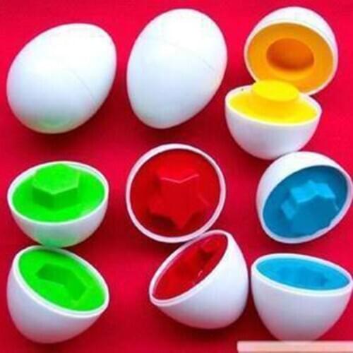1 pc Education Learning toys Mixed Shape Wise Pretend Puzzle Smart Eggs Baby Kid Egg Learning Puzzles for Children