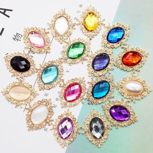 10pcs/Lot Bling Oval Diamond Shaped Rhinestone Dazzling Gem Stone Jewelry Decoration for Hairband/Shoes/Clothes/Phone Case