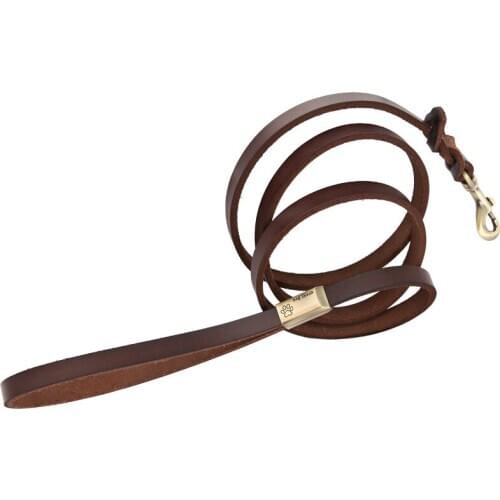 10PCS / LOT Cowhide Pet Leash Small Medium Sized Dog Training Dog Leash Teddy Leather New Accessories