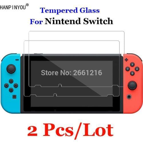 2 Pcs/Lot For Nintend Switch Tempered Glass 9H 2.5D Premium Screen Protector Film For Nintendo Nitendo Switch NS NX 2017