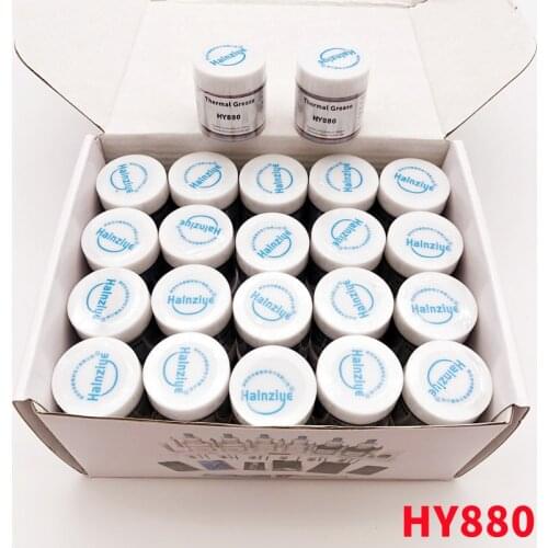 40 PCS,HY880,10g,gray Silicone Thermal Paste,Conductive Grease Sink For CPU GPU Chipset Laptop PC Cooling With Scraper,5.15W/m.k
