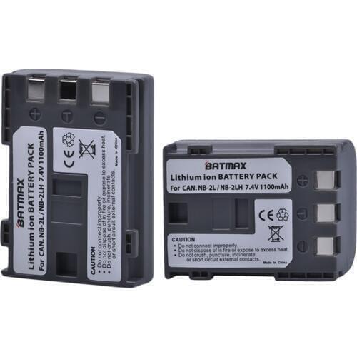 Batmax NB-2L NB 2L NB2L NB-2LH Battery for Canon G9 Rebel XTi G7 HV-20 ZR-850 S30 HV-40 350D 400D G7 G9 S30 S40 z1