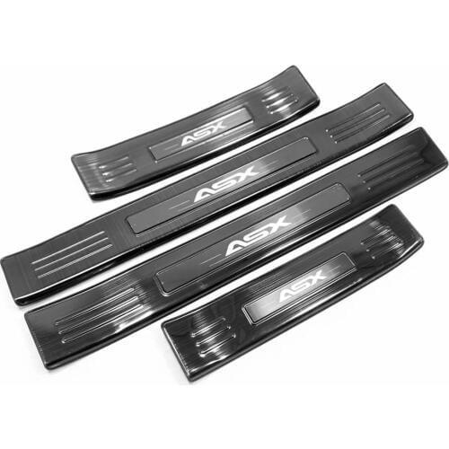 Car Styling Accessories For Mitsubishi Asx 2019 2020 External Door Sill Kick Cover Scuff Plate Protector Guard Auto Sticker Trim