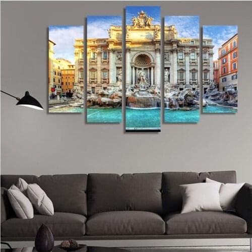Diy Diamond Painting Fountain Di Trevi In Rome Italy Landscape Home Decor Full Rhinestone Mosaic 5D Diamond EmbroideryZP-4304