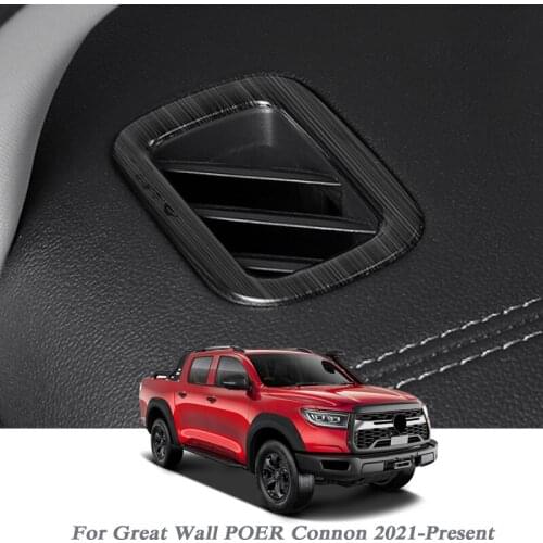 Car Styling For Great Wall POER Connon 2021-Present Interior Dashboard Outlet Frame Sequins Internal Mouldings Auto Accessory