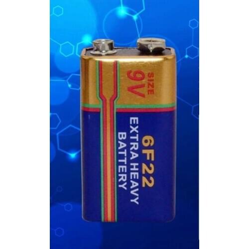 Free ship 10pcs/lot 6F22 9v heavy duty battery carbon zinc primary battery multimeter universal meter battery