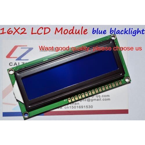 Free Shipping 10PCS LCD1602 1602 module Blue screen 16x2 Character LCD Display Module HD44780 Controller blue blacklight