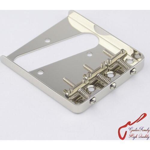 1 Set GuitarFamily Vintage 62 Type Fixed Electric Guitar Bridge With Threaded Saddles Nickel ( #1246 ) MADE IN KOREA