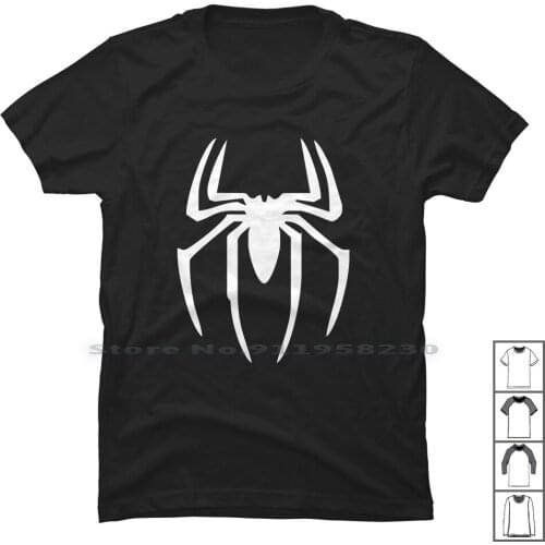 Black Funny Glow In Dark Glowing Spider T Shirt 100% Cotton Glowing Sports Spider Games Music Movie Black Wing Tage Dark Lack