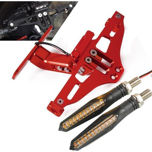 Motorcycle Rear License Plate Mount Holder LED Light For Honda CBR900RR CBR929RR CBR600F CB650F CB1000R NC700X NC700S PCX125