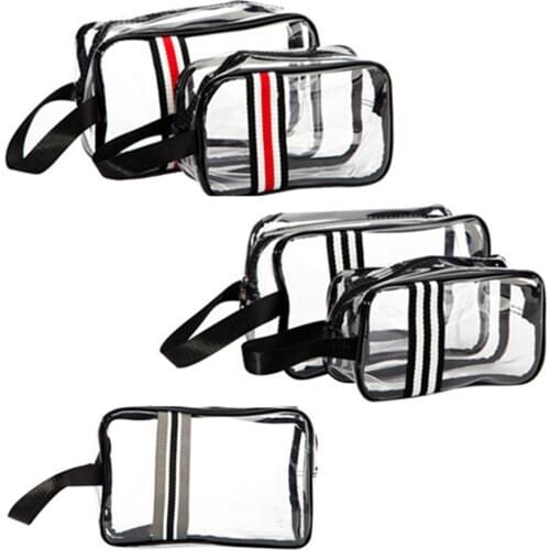 Travel large-capacity portable plastic waterproof cosmetic bag multifunctional transparent wash bag transparent series