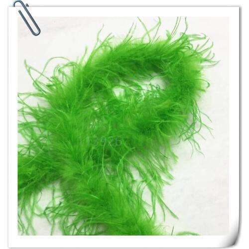 EMS free!2meters Long OSTRICH FEATHER BOA/Strips/Scarves green ostrich plumes for wedding decoration indian headdress skirt