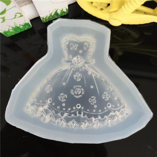 Wedding dress Liquid silicone mold DIY resin jewelry pendant necklace pendant lanugo mold resin molds for jewelry