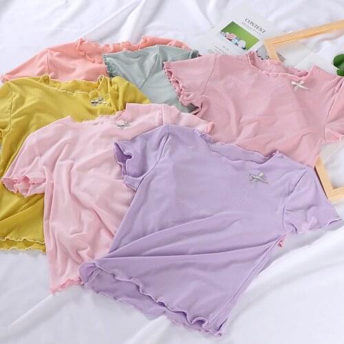 Girls T-Shirt Kids Summer Thin Short Sleeve Modal Tops Childrens Clothing Baby Girls T Shirts Oversized Casual Ropa Bebe Verano