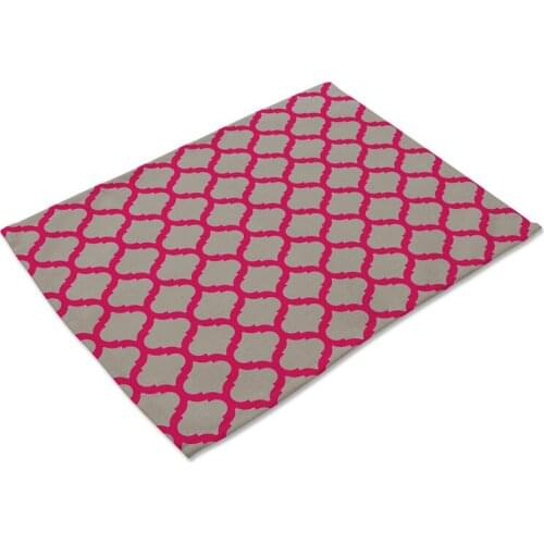 Geometric Place Mat Colorful Kitchen Table Mats Simplicity Placemats Heat Protection Placemats Dining Table Placemat