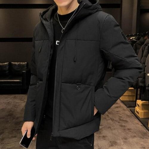Cotton-padded clothes new han edition mens winter coat down cotton-padded jacket trend winter clothing popular logo cotton-padd