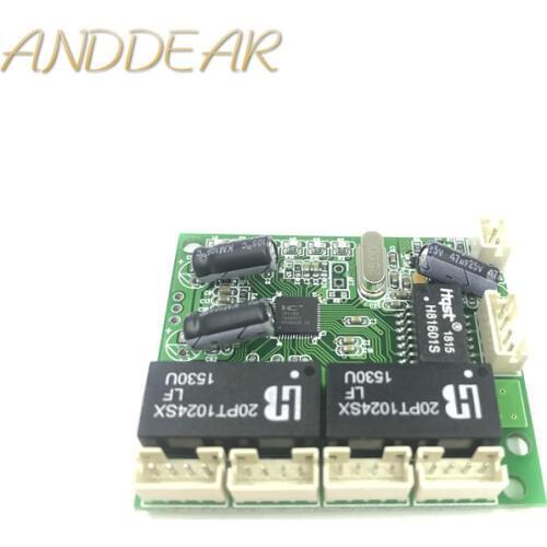 Mini extra small 3/4/5 port 10/100Mbps engineering switch module network access control camera exquisite compact PCBA board OEM