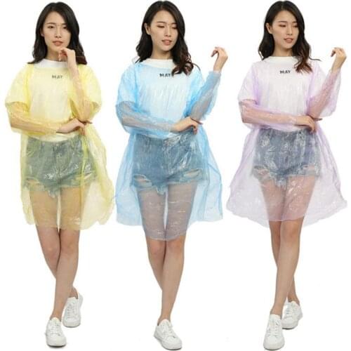 Fashion Adult Disposable Raincoat Silk Simple Outdoor Portable Rain Poncho Clear Raincoat With Hood Waterproof Dustproof Cape