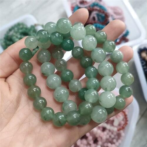 3PCS Wholesale price natural quartz crystal stones green aventurine bracelet for healing gifts
