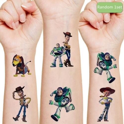 Toy Story Originales Tattoo Stickers anime Random 1PCS Action Figure Disney movie Cartoon Kids Girls Christmas Birthday Gifts