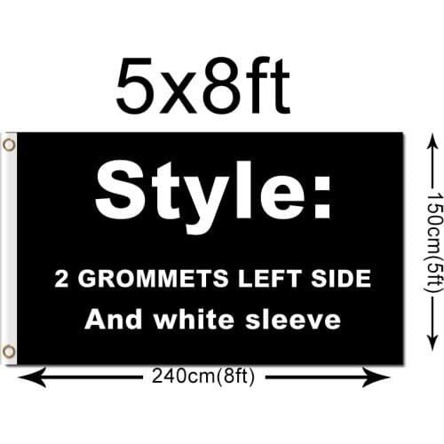 Factory Direct Sale 5x8ft 100D Polyester all logo all color Custom Flag Banner