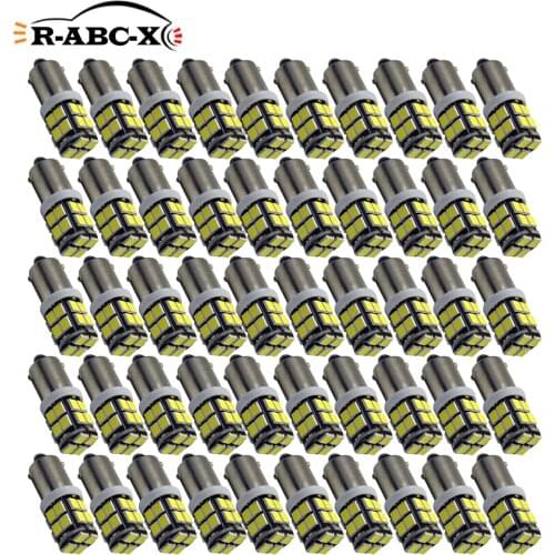 RUIANDSION Wholesale 50Pcs BA9S T4W BAY9S H21W BAX9S H6W 12V White Amber Motorcycle Driving Light Car Side Lamp 2835SMD 200Lm