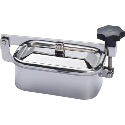 Sanitary 230x330x80mm Rectangular Tank Manhole Cover SS304 Stainless Steel Square Manway