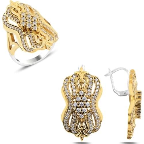 Silver 925 Sterling Zircon Cubic Zirconia Authentic Set