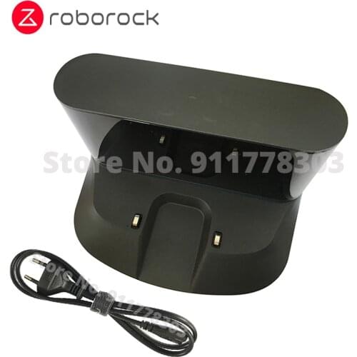 Original Dock Charger Power Cord EU US Plug for Roborock S6 S65 Robotic Vacuum Cleaner Spare Part Dock Base Black