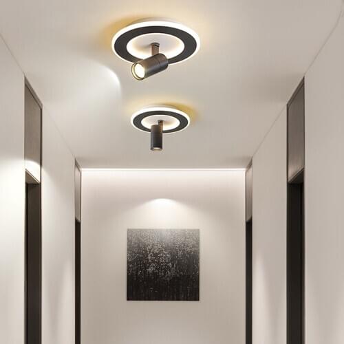 New LED chandelier for bedside Aisle corridor balcony Entrance Lustre Avize Black/white Modern chandelier lights home lighting